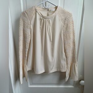 A.L.C. Sidra Silk Blouse Cream Ivory Size 0